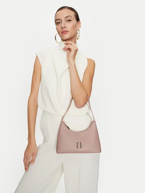 Жіноча сумка Furla Diamante Mini Shoulder Bag брендова шкіряна 24см х 12см х 6см - зображення 11