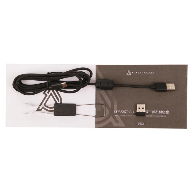 Бездротова механічна клавіатура Ajazz AK870 V2 RGB 87% Hot-Swap Bluetooth/2.4G/USB-C Англ/Укр - зображення 4