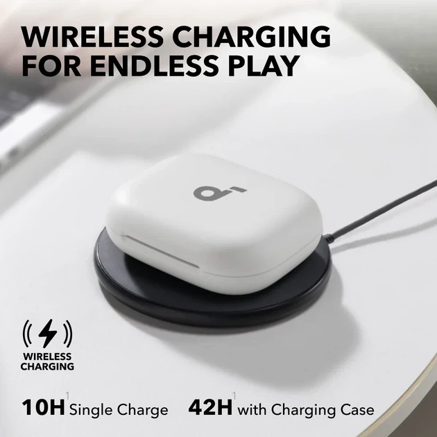 Бездротові навушники Anker Soundcore AeroFit 2, White, Hi-Res, LDAC, 42H, IP55, Bluetooth 5.4, Wireless Charge, BassTurbo - Фото 8 Бездротові навушники Anker Soundcore AeroFit 2, White, Hi-Res, LDAC, 42H, IP55, Bluetooth 5.4, Wireless Charge, BassTurbo - зображення 8