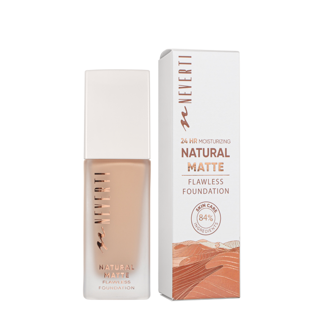 Тональная основа матирующая увлажняющая Neverti Natural Matte (NP302), 005 Vanilla Бронзовая - Фото 1 Тональная основа матирующая увлажняющая Neverti Natural Matte (NP302), 005 Vanilla Бронзовая - изображение 1