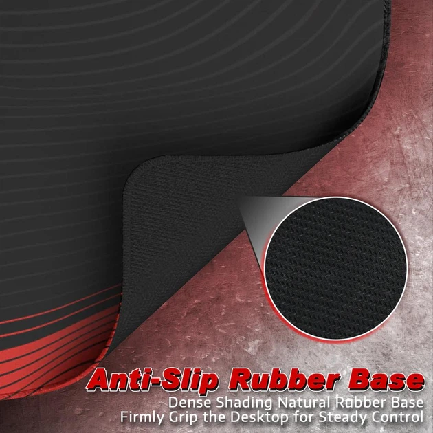 Ігрова поверхня ATTACK SHARK CM02 Black 450x400 мм (XL) Гладка Поверхня, 4мм Товщина BLACK-RED/ЧОРНО-ЧЕРВОНИЙ (CM02BRC) - зображення 6