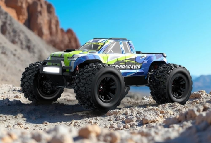 RC машинка MJX 14208 4WD 1:14 до 50 км/ч, 2 аккумулятора, бесколлекторный внедорожник, металлическая подвеска - изображение 5