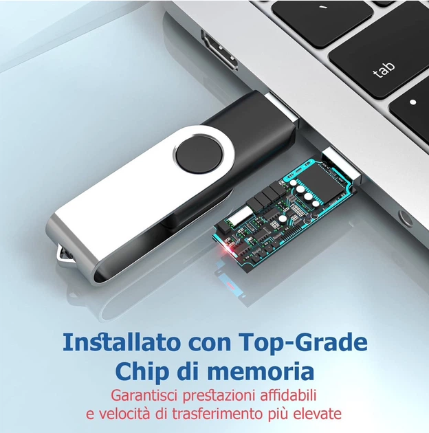Флеш накопитель USB 2.0 WOOLKEN 8GB, набор 50 шт, поворотный корпус, LED, черный - Фото 4 Флеш накопитель USB 2.0 WOOLKEN 8GB, набор 50 шт, поворотный корпус, LED, черный - изображение 4