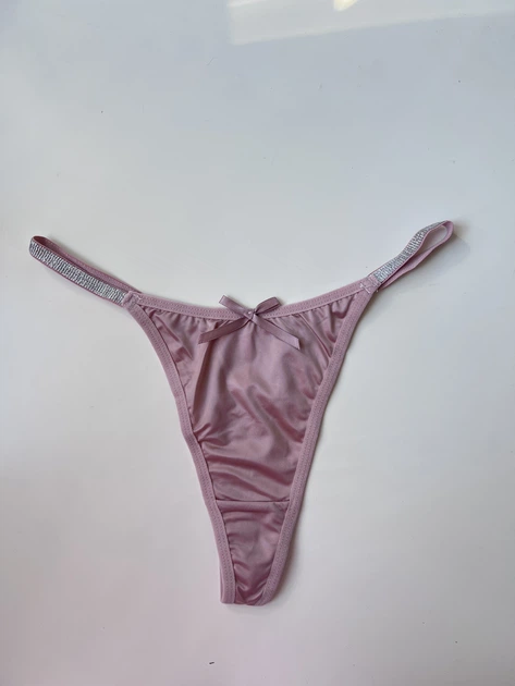 Жіночі трусики стрінги з блискучими лямками Honey Fashion Accessories M/L пудровий (2-111) - зображення 5