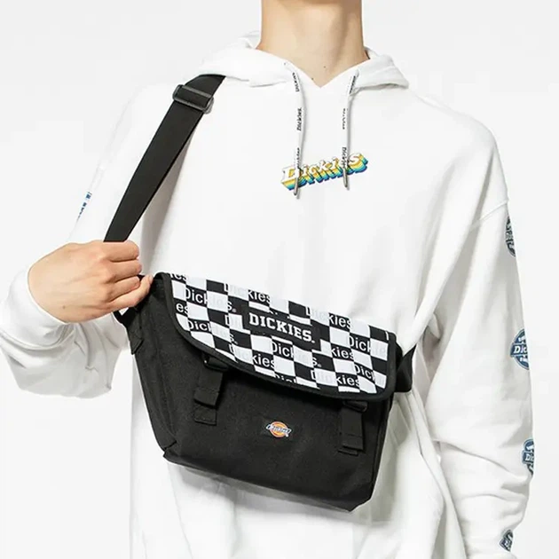 Сумка через плечо Dickies в черно-белом цвете. - изображение 5