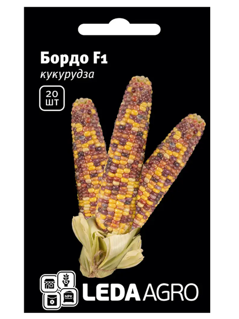 Кукурудза "Бордо F1" ТМ "Leda Agro" 20 шт. - Фото 1 Кукурудза "Бордо F1" ТМ "Leda Agro" 20 шт. - изображение 1
