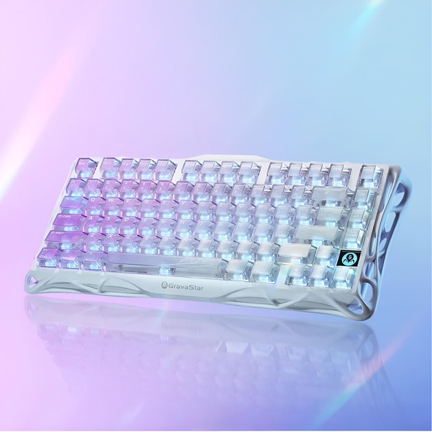 Клавіатура GRAVASTAR Mercury K1 Lite із комбінованим підключенням - Crystal Aurora - зображення 4
