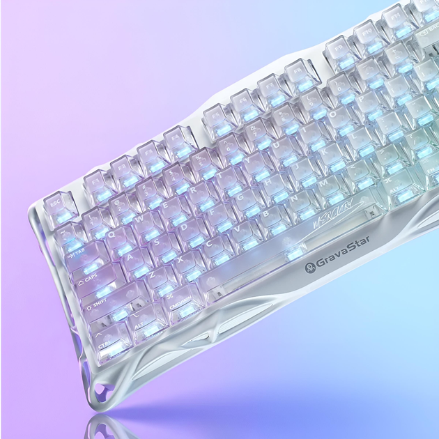 Клавіатура GRAVASTAR Mercury K1 Lite із комбінованим підключенням - Crystal Aurora - зображення 7