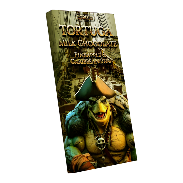 Шоколад молочный Lorizio с цукатами ананаса и ромом "TORTUGA" 100 г - изображение 2
