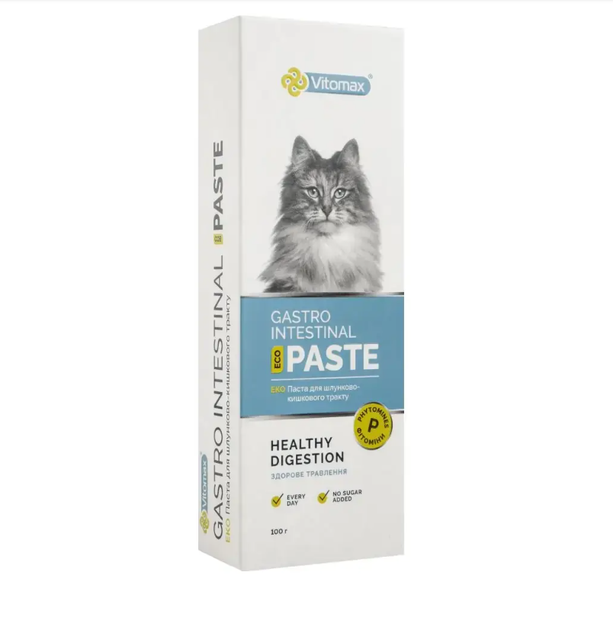 ЭКО ПАСТА Vitomax для желудочно-кишечного тракта кошек (100 г) - Фото 2 ЭКО ПАСТА Vitomax для желудочно-кишечного тракта кошек (100 г) - изображение 2