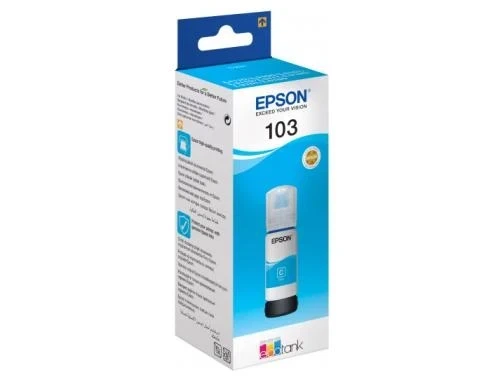 Чорнило Epson 103, Cyan, 65 мл (C13T00S24A) - Фото 2 Чорнило Epson 103, Cyan, 65 мл (C13T00S24A) - изображение 2