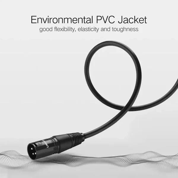 Аудіокабель UGREEN AV130 XLR Male to XLR Female 3м (Black)(UGR-20711) - зображення 6
