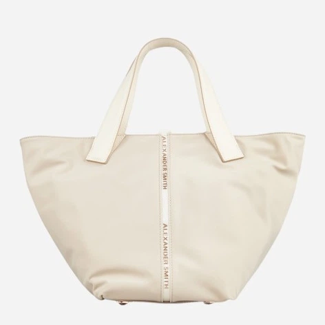 Torebka shopper damska materiałowa duża ALEXANDER SMITH Lauren Medium ABBDLRWM-B171-SND Mleczna (800070355438) - obraz 2
