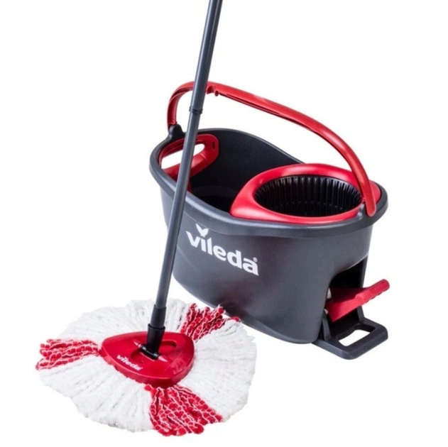 Набор для уборки Vileda TURBO 2in1 Microfibre 163422 – швабра + ведро с отжимом, микрофибра, для всех типов полов - Фото 1 Набор для уборки Vileda TURBO 2in1 Microfibre 163422 – швабра + ведро с отжимом, микрофибра, для всех типов полов - изображение 1