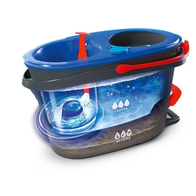Набір для прибирання Vileda H2prO Spin Mop & Bucket System 178332 – швабра + відро з двокамерною технологією, розподіл чистої та брудної води - Фото 12 Набір для прибирання Vileda H2prO Spin Mop & Bucket System 178332 – швабра + відро з двокамерною технологією, розподіл чистої та брудної води - зображення 12