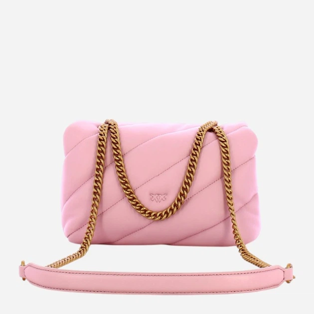 Сумка крос-боді жіноча з натуральної шкіри маленька Pinko Love Puff Mini 100039A0F2 P26Q Рожева (800070357054) - зображення 2