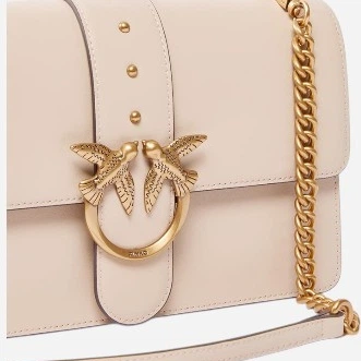 Сумка крос-боді жіноча з натуральної шкіри середня Pinko Love One Classic 105857A0F1 C50Q Бежева (800070357049) - зображення 3