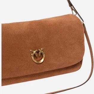 Torebka bagietka damska ze skóry naturalnej Pinko Click Soft Horizontal Handle 106178A0F6 L17Q Brązowa (800070357035) - Zdjęcie 3 Torebka bagietka damska ze skóry naturalnej Pinko Click Soft Horizontal Handle 106178A0F6 L17Q Brązowa (800070357035) - obraz 3