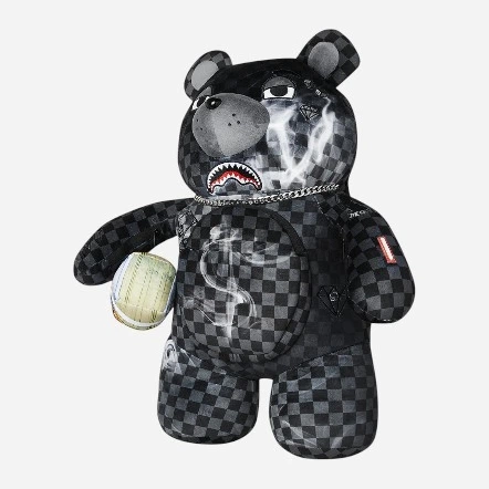 Plecak miejski Sprayground Sip N' Smoke Moneybear 910B8224NSZ Czarny (800070353667) - obraz 4