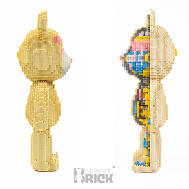 3D конструктор "Half Anatomy Bear" зборный блочный 3д медведь Magic Blocks для взрослых и детей колекционная фигурка bearbrick - изображение 3