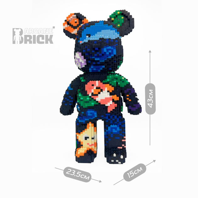 3D конструктор "Ocean Bear" сборный блочный 3д медведь Magic Blocks для взрослых и детей коллекционная фигурка bearbrick - изображение 4