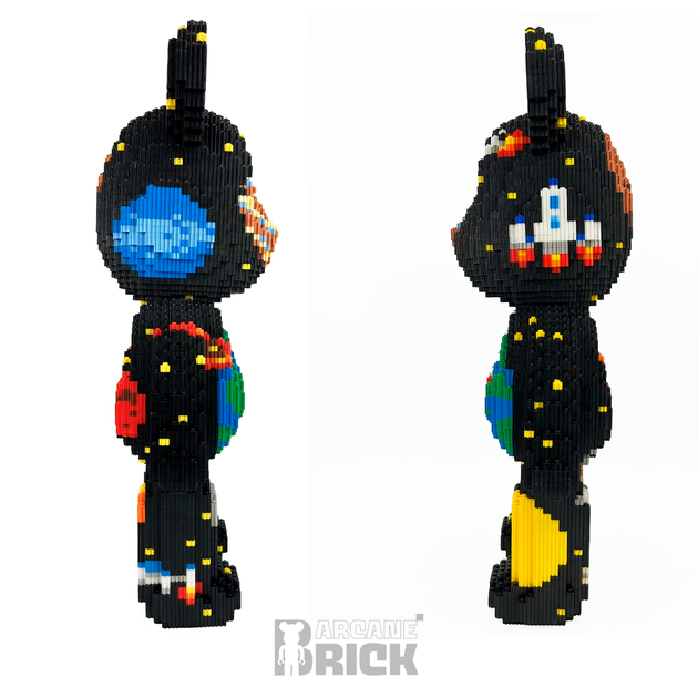 3D конструктор "Cosmic Bear" сборный блочный 3д медведь Magic Blocks для взрослых и детей коллекционная фигурка bearbrick - изображение 3