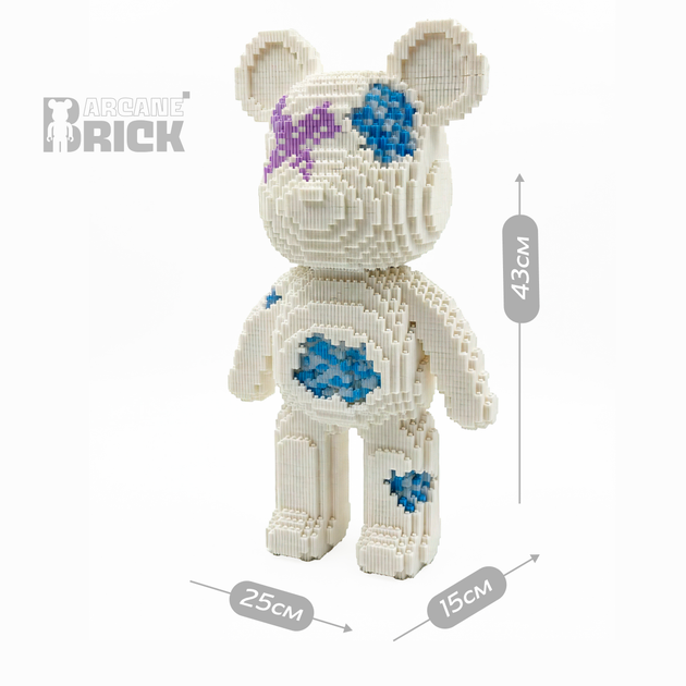 3D конструктор "White Bear" зборный блочный 3д медведь Magic Blocks для взрослых и детей колекционная фигурка bearbrick - изображение 5