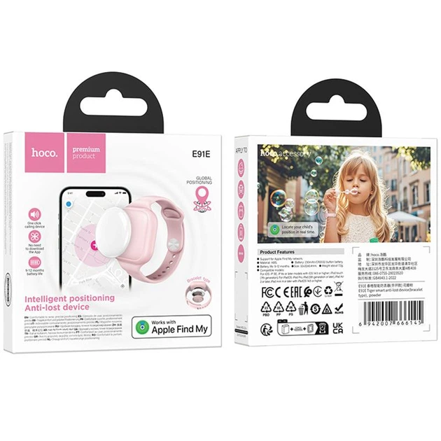 Трекер Hoco E91E Tiger Bracelet 230 mAh Powder - изображение 3