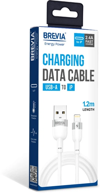 Кабель Brevia USB to Lightning 1.2 м White box (52120WULC1) - зображення 4