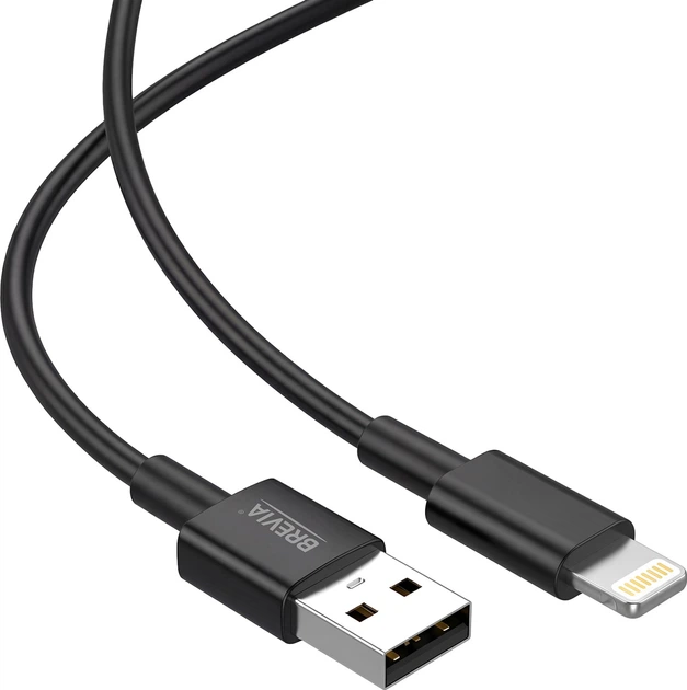 Кабель Brevia USB to Lightning 1 м Black box (55100BULC1) - зображення 3