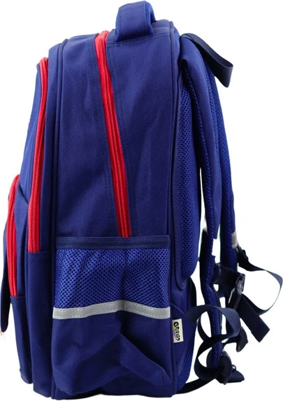 Plecak szkolny Lean Toys Granatowo-czerwony 38 x 28 x 19 cm 20 l (5905991044093) - obraz 3