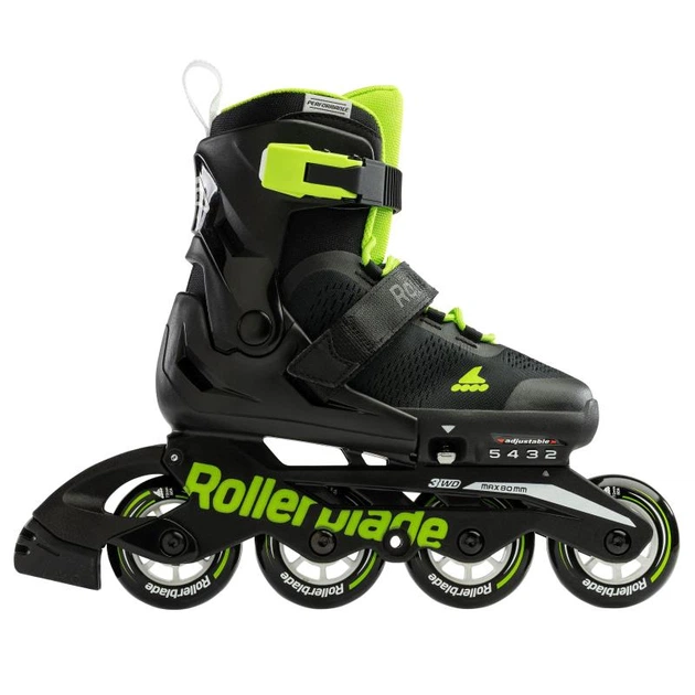 Детские раздвижные ролики Rollerblade Microblade Black/Green размер 33-36 (6598-11849) - изображение 3