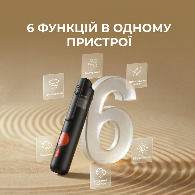 Автомобільний акумуляторний пилосос Deerma XC01 з функцією видування - зображення 7