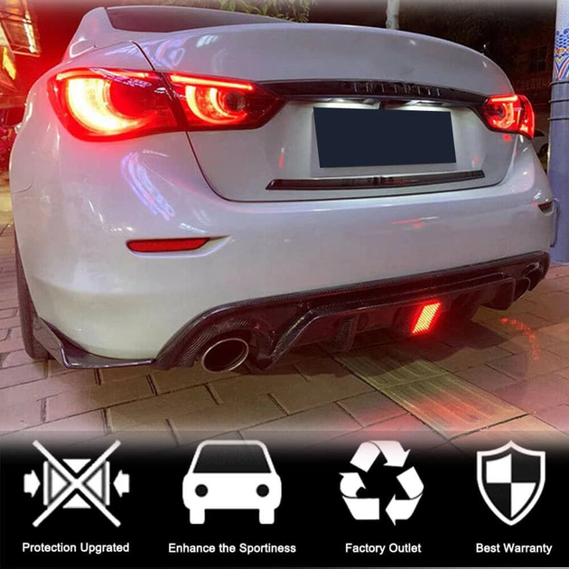 Дифузор заднього бампера V3 (для Q50 Base/Sport 2018-2023, Карбон) для Infiniti Q50/Q60 рр - зображення 3