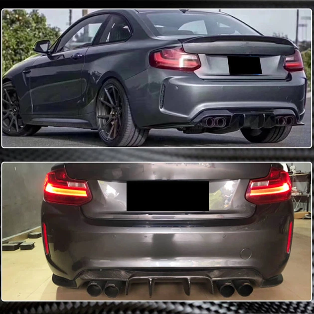 Дифузор заднього бампера V2 (для F87 M2/M2С, Карбон) для BMW 2 серія F22/F23 2014-2021 рр - зображення 8