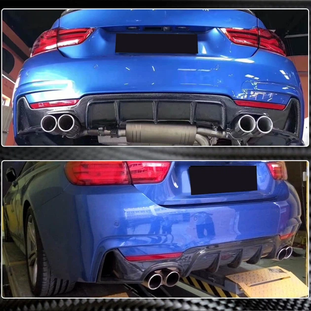 Диффузор заднего бампера V1 (для M-Sport, Карбон) для BMW 4 серия F32/F33/F36 2012-2020 гг - изображение 3