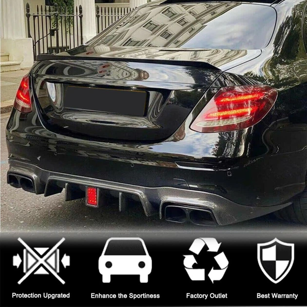 Дифузор заднього бампера з насадками V2 (для AMG/AMG-Line 2016-2019, Карбон) для Mercedes E-class W213 рр - зображення 3