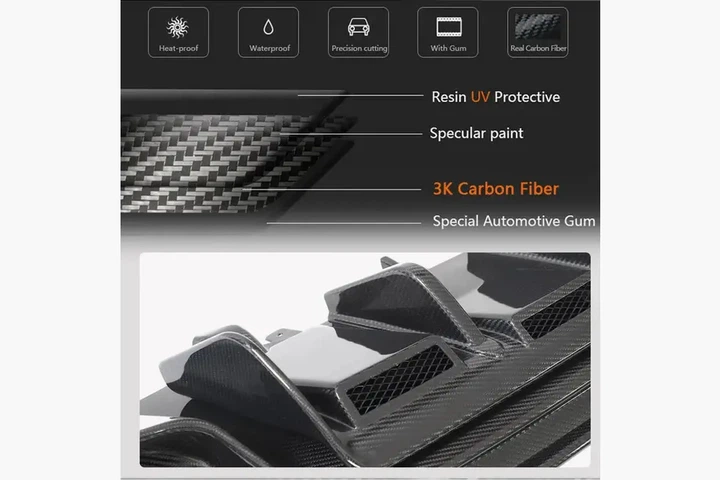 Дифузор заднього бампера V1 (для Spyder 2020-2026, Карбон) для Ауді R8 2015- рр - Фото 4 Дифузор заднього бампера V1 (для Spyder 2020-2026, Карбон) для Ауді R8 2015- рр - зображення 4
