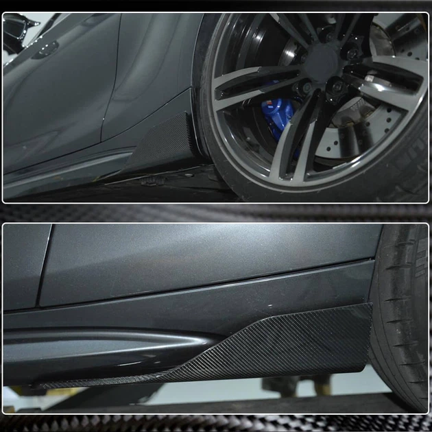 Накладки на пороги V3 (для F87, Карбон) для BMW 2 серия F22/F23 2014-2021 гг - изображение 4