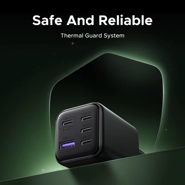 Зарядний пристрій UGREEN X528 45W 5-Ports GaN Fast Charger - зображення 6