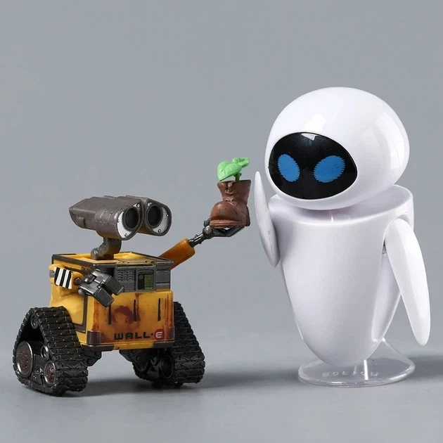 Подвижная Фигурка из мультфильма WALLE Валли и Ева WALL·E и EVE Коллекционный набор с аксессуарами 10 см - Фото 4 Подвижная Фигурка из мультфильма WALLE Валли и Ева WALL·E и EVE Коллекционный набор с аксессуарами 10 см - изображение 4