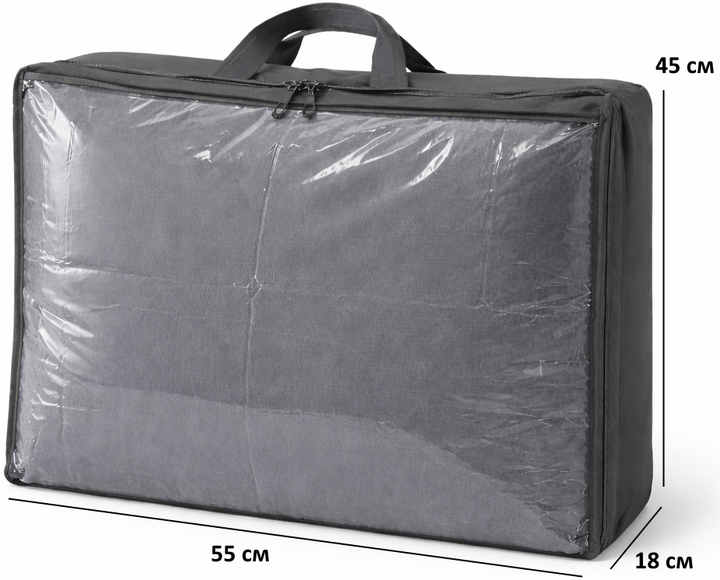 Набор сумок-органайзеров для вещей ORGANIZE S 45 л 55 х 45 х 18 см 3 шт Серый (HS-3S-grey) - изображение 4
