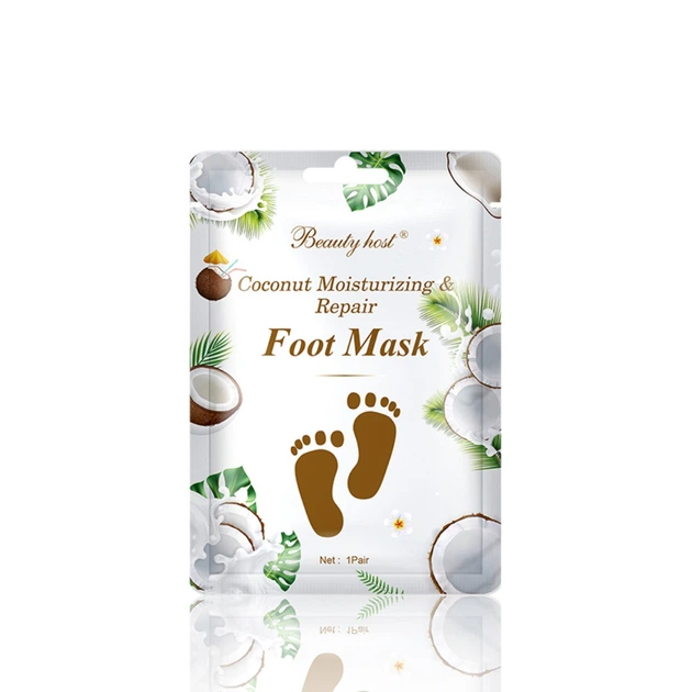 Набір масок-шкарпеток для ніг Coconut Moisturizing & Repair Foot Mask живильний та відновлювальний з кокосом 10 пар - изображение 2