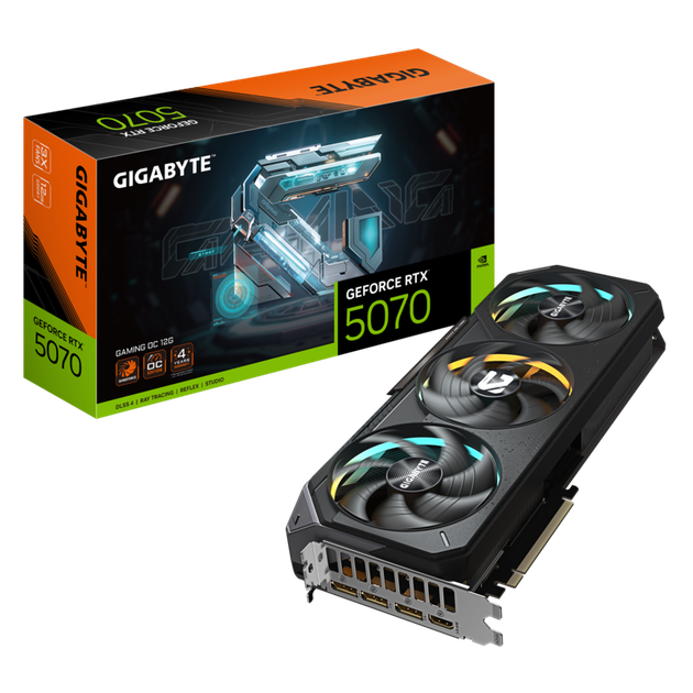 Відеокарта Gigabyte GeForce RTX 5070 Gaming OC 12GB GDDR7 (GV-N5070GAMING OC-12GD) - изображение 10
