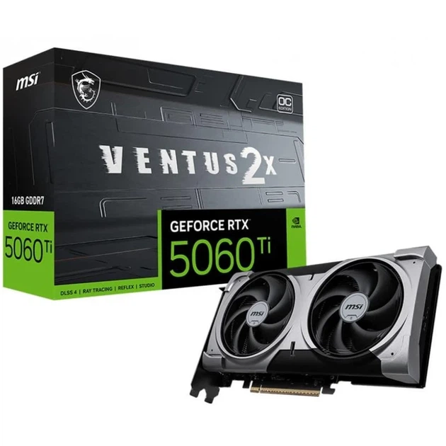 Відеокарта MSI Nvidia GeForce RTX 5060 Ti VENTUS 2X OC PLUS 16GB (G506T-16V2CP) - Фото 2 Відеокарта MSI Nvidia GeForce RTX 5060 Ti VENTUS 2X OC PLUS 16GB (G506T-16V2CP) - изображение 2
