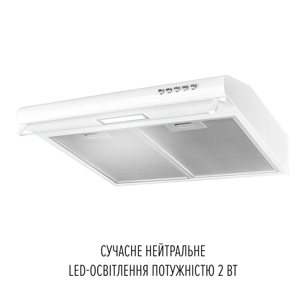 Витяжка плоска Perfelli PL 5144 W LED - зображення 4