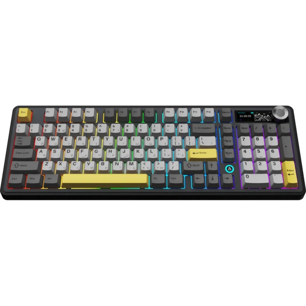 Клавиатура Ajazz AK980 V2 Gift Switch V2 Wireless/Bluetooth/USB UA Black/Grey/Yellow (AK980-V2-G-BGY) - изображение 2