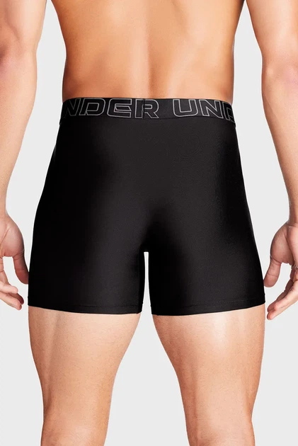 Чоловічі чорні боксери (3 шт) UA Perf Tech 6in Under Armour L 1383878-001 - зображення 3