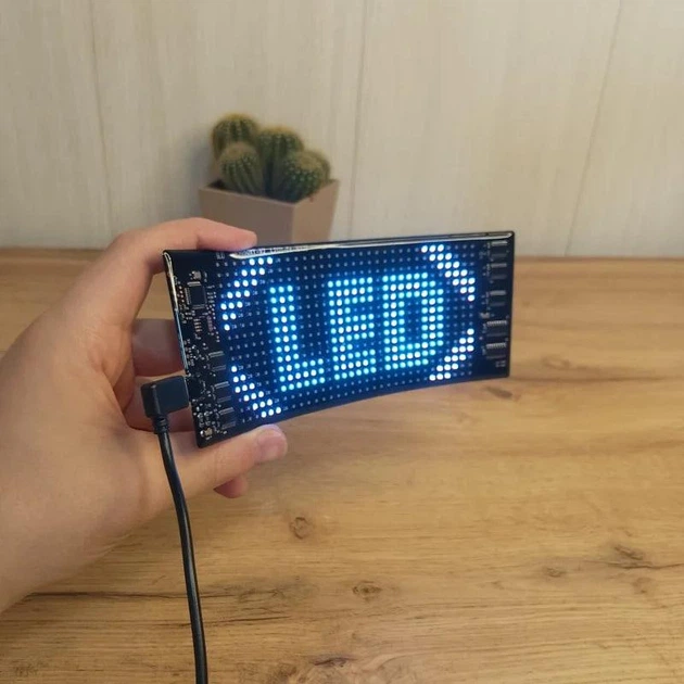 Светодиодная матричная панель LED EYES 16×32 для авто 70×173 мм RGB с Bluetooth управлением - изображение 3