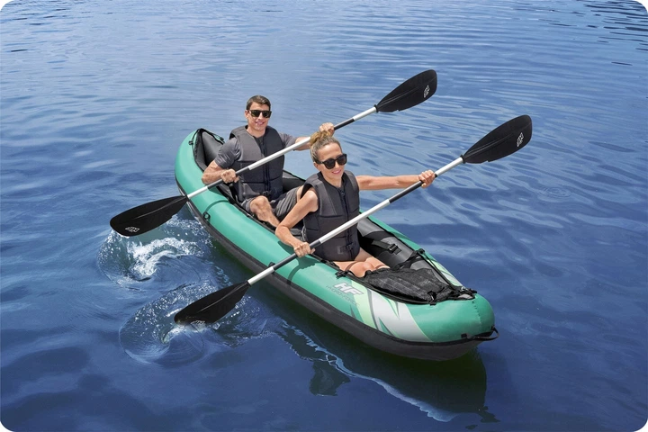Каяк надувний Bestway Hydro-Force Ventura X2 330 х 86 см, чорно-м'ятний - изображение 3